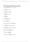 PIE TEST Exam Questions and answers 