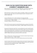 D220 OA1&2 QUESTION BANK WITH CORRECT ANSWERS 2025