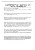 D220 PRE-TEST PART 1 QUESTIONS WITH CORRECT ANSWERS 2025&period;