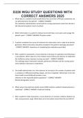 D220 WGU STUDY QUESTIONS WITH CORRECT ANSWERS 2025