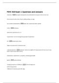 PSYC 420 Exam 1 Questions and answers 