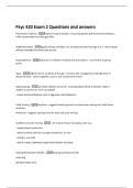 Psyc 420 Exam 2 Questions and answers 