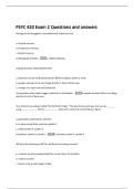 PSYC 420 Exam 2 Questions and answers 