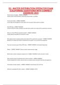 D2 - WATER DISTRIBUTION OPERATOR EXAM &lpar;CALIFORNIA&rpar; QUESTIONS WITH CORRECT ANSWERS 