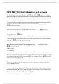 PSYC 420 FINAL Exam Questions and answers 
