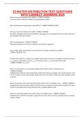 D2 WATER DISTRIBUTION TEST QUESTIONS WITH CORRECT ANSWERS 2025