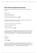 PSYC 420 Final Questions and answers 