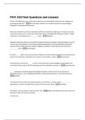 PSYC 420 Final Questions and answers 