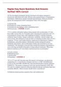 Naplex Easy Exam Questions And Answers  Verified 100&percnt; Correct  