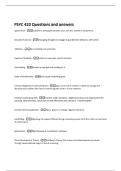 PSYC 420 Questions and answers 