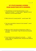 NY STATE WAXING LICENSE  EXAM QUESTIONS WITH ANSWERS&period;