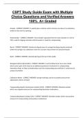 CSPT Study Guide Exam with Multiple Choice Questions and Verified Answers 100- A&plus; Graded&period;