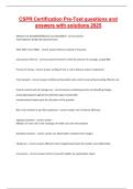 CSPR Certification Pre-Test questions and answers with solutions 2025