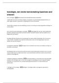 Sociologie&comma; een eerste kennismaking Questions and  answers 