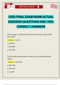 &lpar;YES&rpar; FINAL EXAM NASM ACTUAL 2025&sol;2026 QUESTIONS AND 100&percnt; CORRECT ANSWERS
