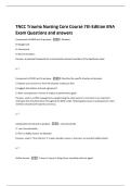 TNCC Trauma Nursing Core Course 7th Edition ENA  Exam Questions and answers 