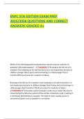 ENPC 5&comma;6TH EDITION PROVIDER EXAM NEWEST  VERSION 2025 QUESTIONS AND CORRECT  ANSWERS GRADED A&plus;