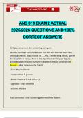 ANS 319 EXAM 2 ACTUAL 2025&sol;2026 QUESTIONS AND 100&percnt; CORRECT ANSWERS