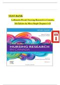 Nursing Research in Canada&comma; 5th Edition &ndash; Mina Singh &lpar;LoBiondo-Wood&rpar; &ndash; Complete Test Bank &lpar;Chapters 1&ndash;21&rpar; with Answers