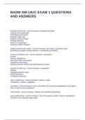 BADM 300 UIUC EXAM 1 QUESTIONS AND ANSWERS