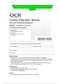 OCR AS Level Chemistry B &lpar;Salters&rpar;- H033&sol;02 Chemistry in depth- May 2025 &ndash; Question Paper and Making Scheme Combined