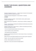 BADM 7120 EXAM 1 QUESTIONS AND ANSWERS