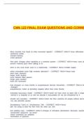 CMN 122 FINAL EXAM QUESTIONS AND CORRECT ANSWERS
