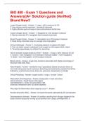 BIO 400 - Exam 1 Questions and Answers&vert;&vert;A&plus; Solution guide &lpar;Verified&rpar; Brand New&excl;&excl;