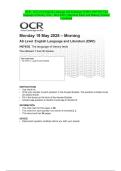 OCR - A Level English Language and Literature &lpar;EMC&rpar;- H474&sol;01 Exploring non-fiction and spoken texts- May 2025 &ndash;Question Paper and Making Scheme Combined
