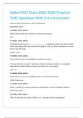 Idaho POST Exam 2025-2026 &lpar;Practice Test&rpar; Questions With Correct Answers