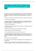 Final Study Guide Series 24 Exam with Questions and Correct Answers Latest 2025&period;