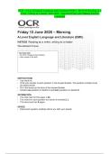 OCR - A Level English Language and Literature &lpar;EMC&rpar; - H072&sol;01 Shakespeare and poetry pre-1900- May 2025 &ndash; Question Paper and Making Scheme Combined
