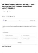 RADT Final Exams Questions with 100&percnt; Correct Answers &vert; Verified &vert; Updated &lpar;Actual Exam&rpar; LATEST VERSION&excl;&excl;