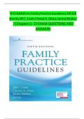 Family Practice Guidelines 5th Edition Cash Glass Mullen Test Bank COMPLETE QUESTIONS AND ANSWERS 100&percnt; CORRECT&vert; GRADED A&plus; LATEST UPDATE 