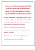 Fire Programs EVOC Final Exam Study Guide&colon; Classes 1&comma; 2&comma; & 3