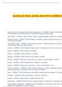 SCOM 123 FINAL EXAM JMU WITH CORRECT ANSWERS