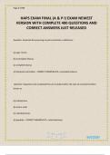 HAPS EXAM FINAL &lpar;A & P I&rpar; EXAM NEWEST VERSION WITH COMPLETE 400 QUESTIONS AND CORRECT ANSWERS JUST RELEASED 