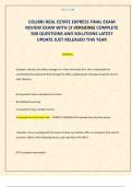 COLIBRI REAL ESTATE EXPRESS FINAL EXAM REVIEW EXAM WITH &lpar;3 VERSIONS&rpar; COMPLETE 500 QUESTIONS AND SOLUTIONS LATEST UPDATE JUST RELEASED THIS YEAR