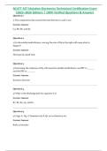 NCATT AET &lpar;Aviation Electronics Technician&rpar; Certification Exam &lpar;2025&ndash;2026 Edition&rpar; &vert; 100&percnt; Verified Questions & Answers