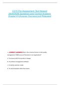 C215 Pre-Assessment Test Newest  2025&sol;2026 Questions and Correct Answers  Graded A&plus;&vert;Assures Success&vert;Just Released 