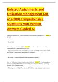 Enlisted Assignments and Utilization Management &lpar;AR 614-200&rpar; Comprehensive Questions with Verified Answers Graded A&plus;