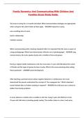Family Dynamics And Communicating With Children And Families Exam Study Guide 