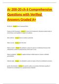 AR 200 Ultra Hard Comprehensive Questions with Verified Answers Graded A  Package Deal