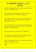 IV CERTIFICATION EXAM QUESTIONS AND ANSWERS 2025