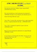 EPIC OR350 STUDY GUIDE QUESTIONS AND ANSWERS 2025