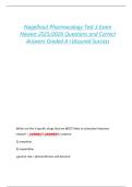 Nagelhout Pharmacology Test 3 Exam  Newest 2025&sol;2026 Questions and Correct  Answers Graded A&plus;&vert;Assured Success 