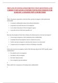 PRIVATE INVESTIGATOR WRITTEN TEST QUESTIONS AND CORRECT DETAILED ANSWERS TOP RATED VERSION FOR ALREADY A GRADED &vert;NEW AND REVISED