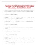 TENNESSEE PRIVATE INVESTIGATOR EXAM QUESTIONS AND CORRECT DETAILED ANSWERS TOP RATED VERSION FOR ALREADY A GRADED &vert;NEW AND REVISED