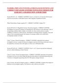 FLORIDA PRIVATE INVESTIGATOR EXAM QUESTIONS AND CORRECT DETAILED ANSWERS TOP RATED VERSION FOR ALREADY A GRADED &vert;NEW AND REVISED