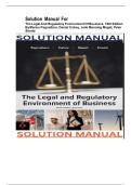 Legal and Regulatory Environment of Business &ndash; Solution Manual &lpar;19th Edition&comma; Pagnattaro et al&period;&comma; USA&rpar; &ndash; Complete Chapter-by-Chapter Answer Guide